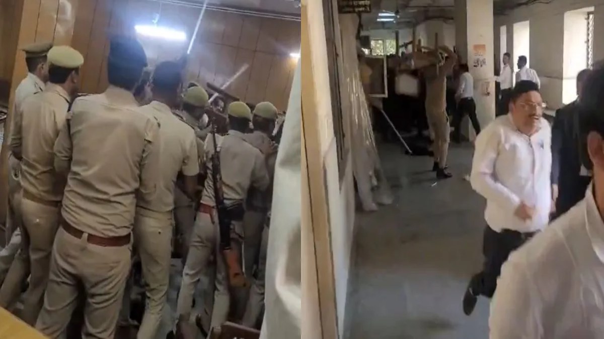 गाजियाबाद कोर्ट परिसर में मचा बवाल, वकीलों पर लाठीचार्ज, मौके पर पुलिस फोर्स तैनात