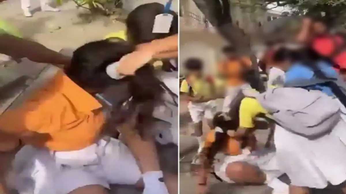‘यहां पढ़ाई नहीं, कुछ और ही चल रहा’… बीच सड़क भिड़ गई 2 लड़कियां, बाल खींचकर बरसाए लात-घूंसे, देखें दंगल का VIDEO