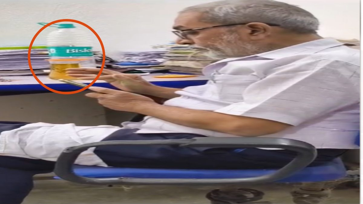 अजब गजब MP: एसडीएम कार्यालय के बाबू का दफ्तर में शराब पीते हुए वीडियो वायरल