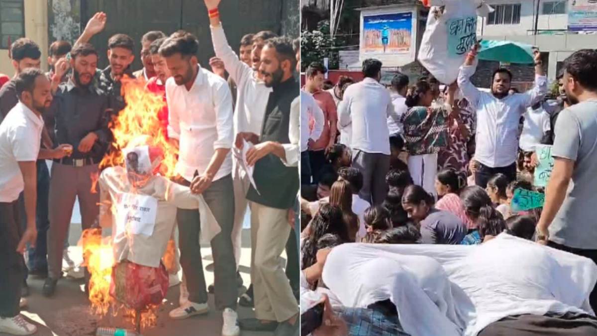 ‘अनिश्चितकाल के लिए कॉलेज में कर देंगे तालाबंदी’, 4 नंवबर तक छात्र संघ चुनाव की मांग, स्टूडेंट्स ने फूंका उच्च शिक्षा मंत्री का पुतला