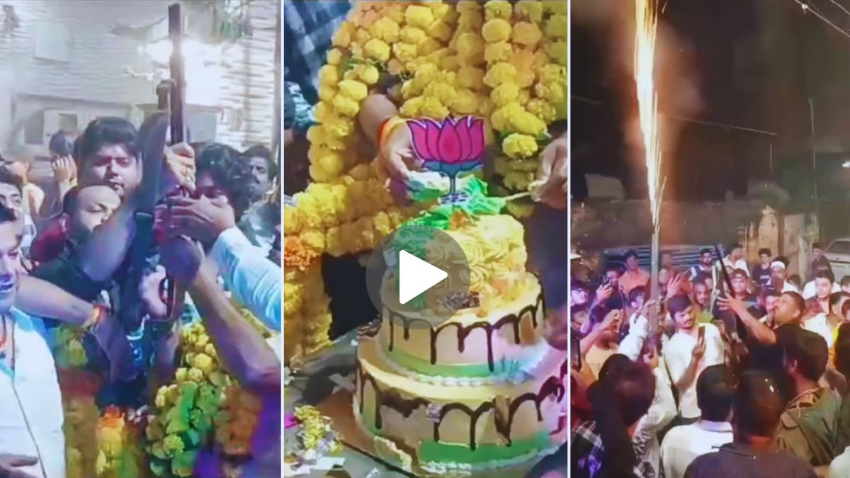 VIDEO: बर्थडे पर भाजपा नगर अध्यक्ष ने समर्थकों के साथ की हर्ष फायरिंग, बीच सड़क तेज आवाज में बजाया DJ