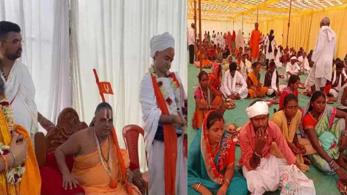 रायपुर में 321 लोगों की हिंदू धर्म में घर वापसी, जगद्गुरु नरेंद्राचार्य महाराज ने किया मार्गदर्शन