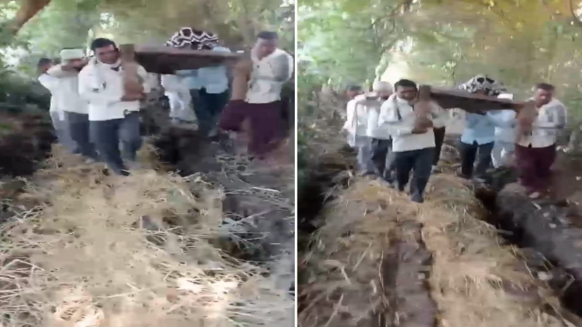मंत्री उदय प्रताप सिंह जी ये कैसा विकास है? न तो सड़क और न ही कोई सुनवाई, चारपाई पर ‘सिस्टम’, खोखले हैं सारे दावे