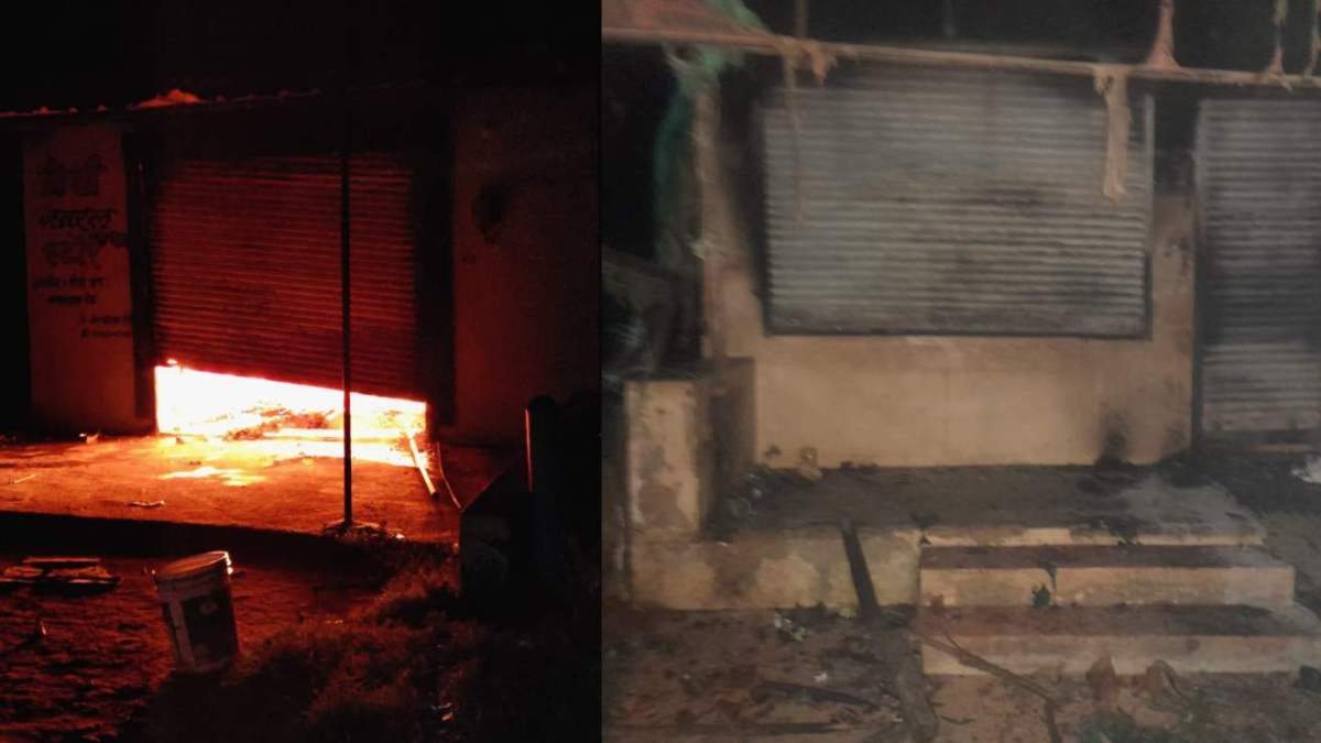 दिवाली के जश्न के बीच किराना दुकानों में लगी आग, लाखों का सामान जलकर हुआ खाक, परिवार ने भागकर बचाई जान