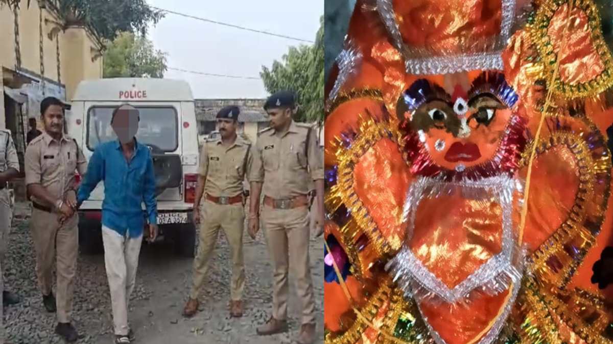 बालाजी की प्रतिमा को गंदा करने का मामला: पुलिस के हत्थे चढ़ा नशेड़ी युवक, स्मैक का आदी है आरोपी