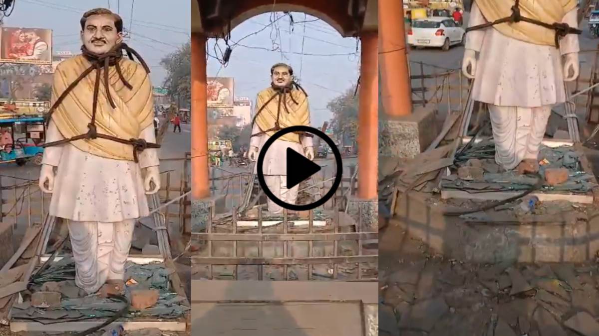 प्रतिमाओं को तो बख्श दो… अराजक तत्वों का उत्पात, दीनदयाल उपाध्याय की मूर्ति के बांधे हाथ, गले में डाला फांसी का फंदा, तोड़फोड़ भी की