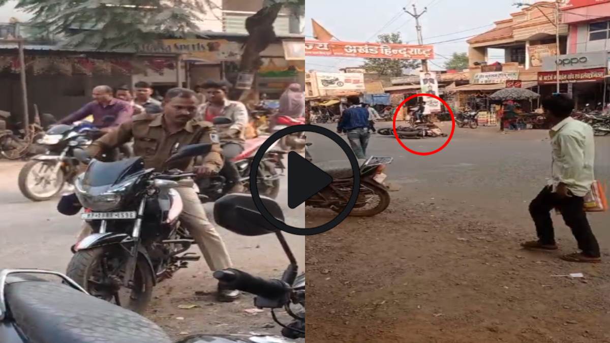 शराब के नशे में टल्ली पुलिसकर्मी: SP ने किया लाइन अटैच, देखिए ‘खाकी’ को दागदार करने वाला VIDEO