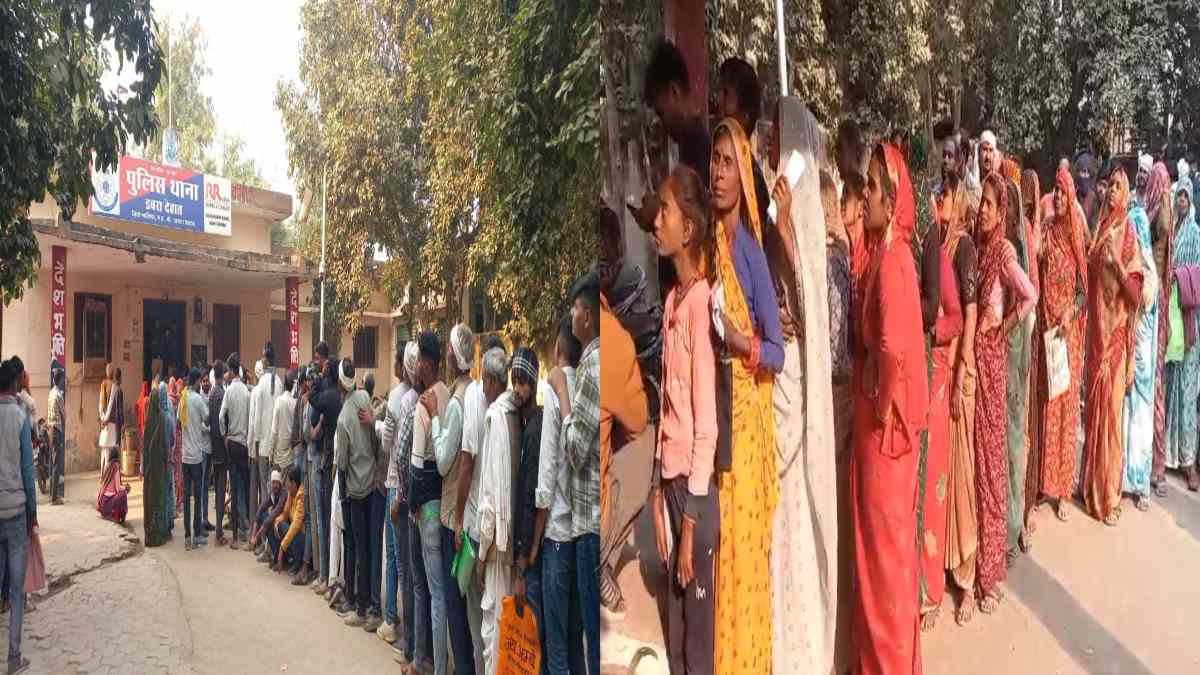 MP में खाद के लिए हाहाकार: चूल्हा-चौका छोड़कर लाइन में लगी महिलाएं, हंगामा होने पर थाने से दिया गया टोकन, लेकिन…