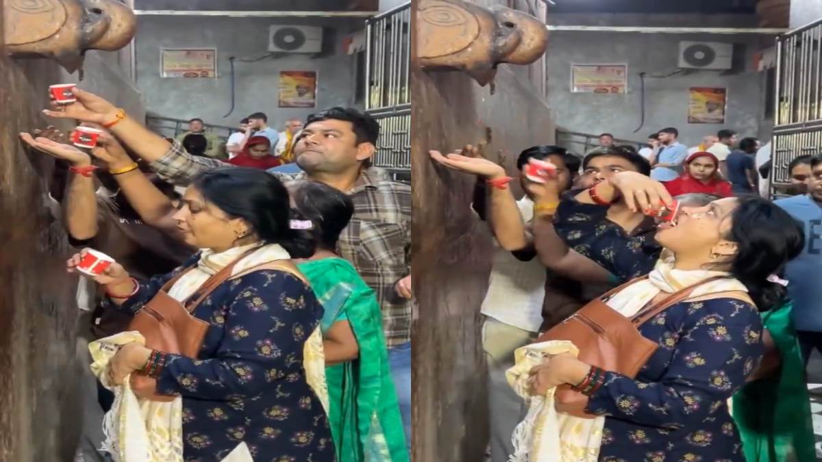 आस्था या अंधविश्वास? बांके बिहारी मंदिर में ‘चरणामृत’ समझकर AC का पानी पी गए भक्त, VIDEO VIRAL