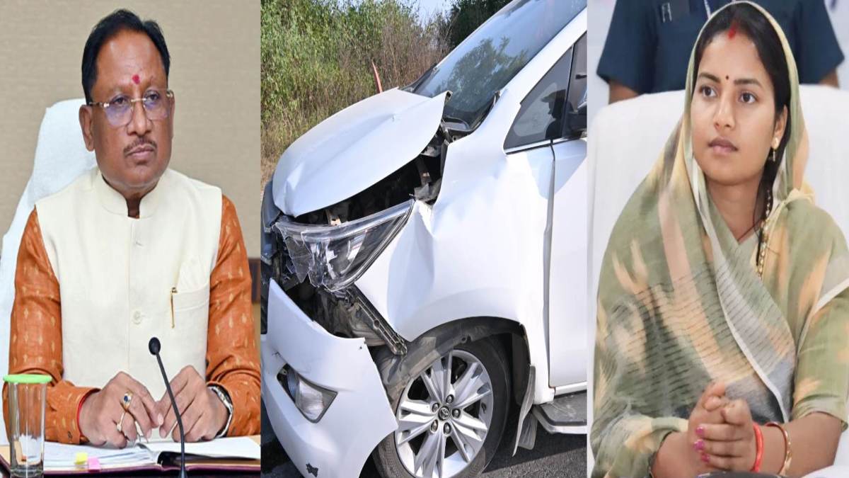 सड़क हादसे का शिकार हुईं लक्ष्मी राजवाड़े का सीएम साय ने जाना हालचाल, मंत्री के कार को ट्रक ने मारी थी टक्कर