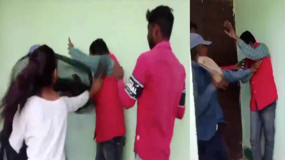 मनचले टीचर का ‘ट्रीटमेंट’: छात्राओं को शिक्षक भेजता था अश्लील वीडियो और मैसेज, स्कूल पहुंचकर परिजनों ने कर दी कुटाई, देखें VIDEO