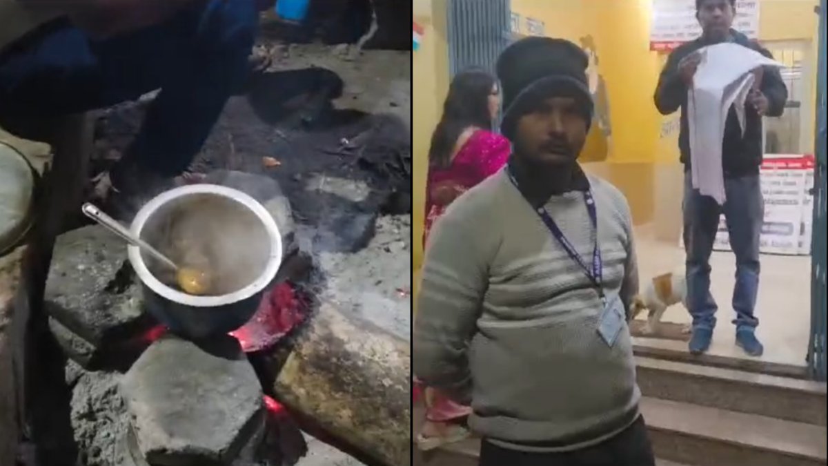 रैन बसेरा में दारू और मुर्गा पार्टी: निगम कर्मचारी ही कुछ लोगों के साथ बना रहे थे नॉनवेज, ठंड से बचाने आई लकड़ी से बनाया खाना