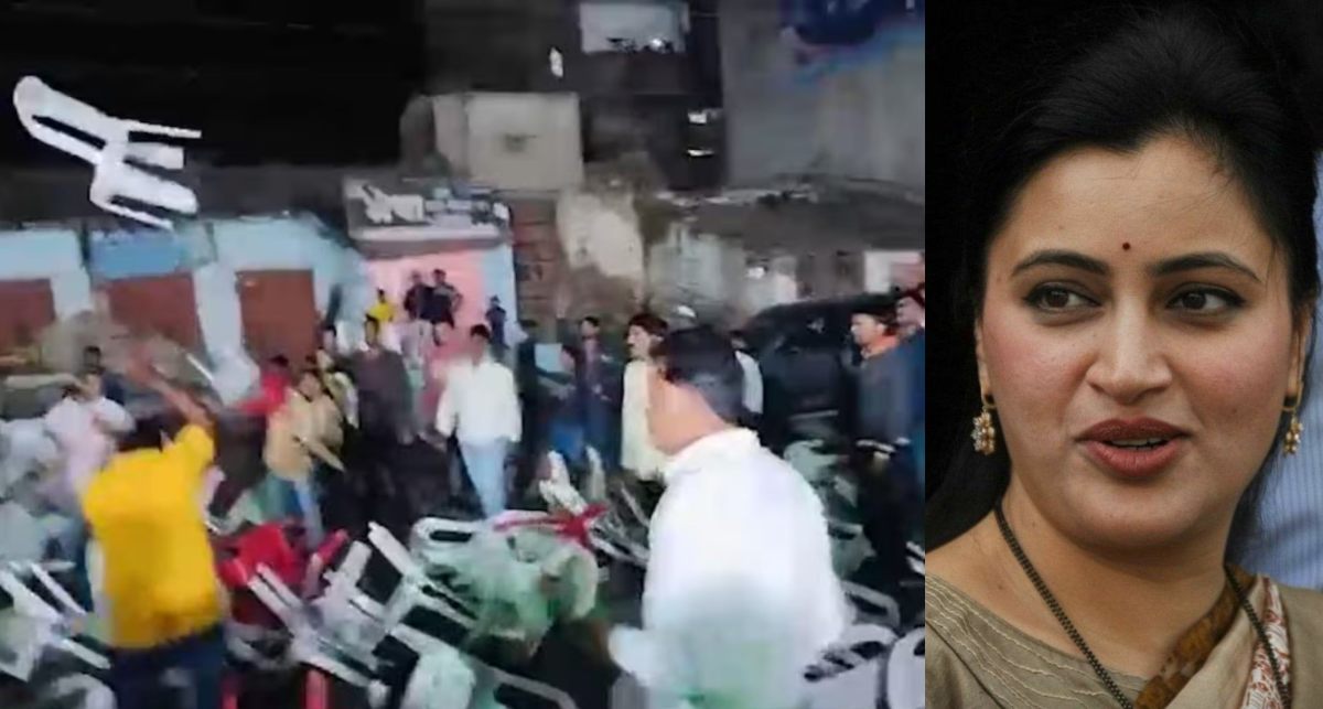 Navneet Rana: बीजेपी नेता नवनीन राणा पर हमला, जनसभा में कुर्सियां फेंककर मारने की कोशिश, बाल-बाल बचीं, देखें वीडियो