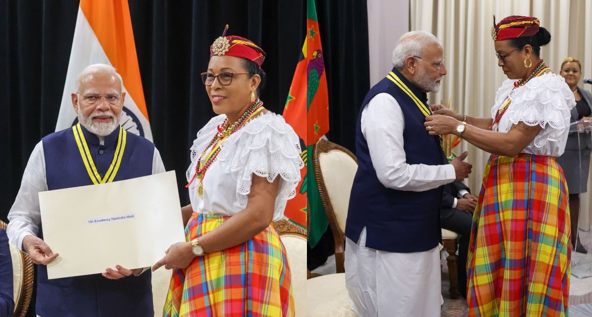डोमिनिका के सर्वोच्च नागरिक सम्मान से नवाजे गए पीएम मोदी, राष्ट्रपति बर्टन ने किया सम्मानित, गुयाना में राष्ट्रपति इरफान के साथ किया पौधारोपण- PM Modi Guyana & Dominica Visit