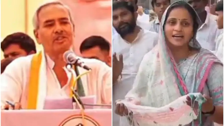 Rajasthan News: संजना जाटव ने आंचल फैलाकर जनता से मांगे वोट, कांग्रेस नेता बोले- वो फिल्म एक्टर से…
