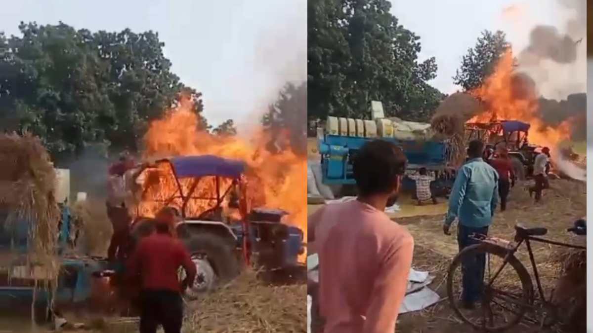 Shahdol News : धान की गहाई करते समय ट्रैक्टर का इंजन हुआ ब्लास्ट, खलिहान में रखी फसल जलकर हुई राख