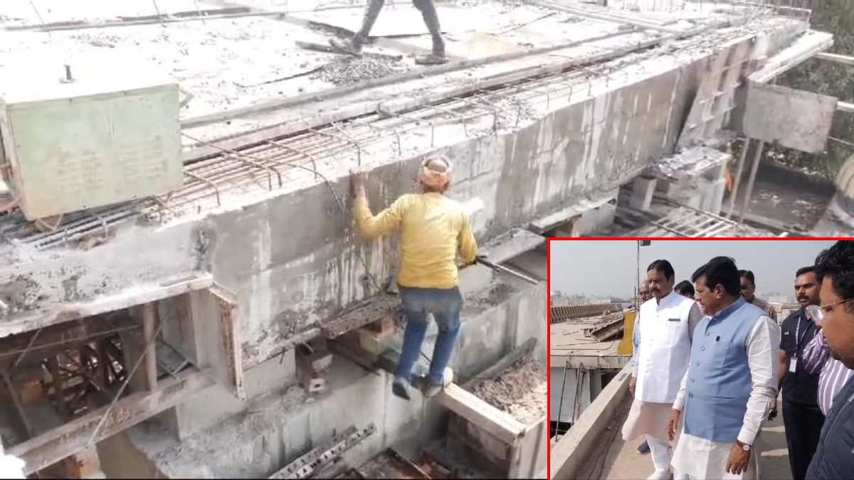 हादसे के बाद भी जिम्मेदार नहीं ले रहे सबक: विवेकानंद नीडम आरओबी में बिना किसी सुरक्षा उपकरण के काम कर रहे मजदूर, निरीक्षण करने निकले सांसद ने भी किया अनदेखा