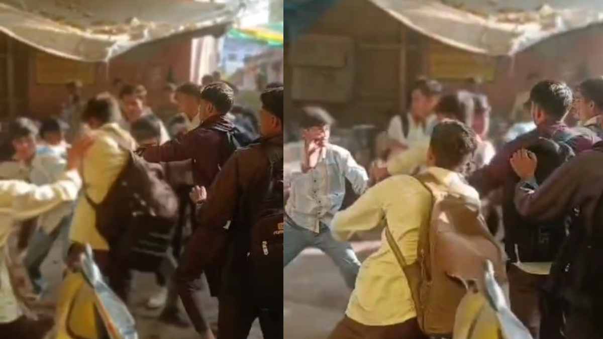Viral Video: स्कूली छात्रों के बीच जमकर चले लात-घूंसे, सोशल मीडिया पर वायरल हुआ वीडियो