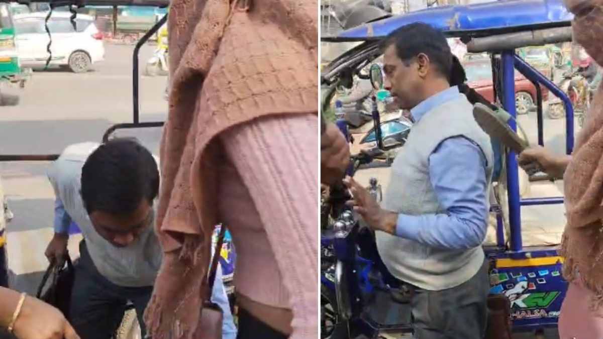 मनचले को युवती के साथ छेड़छाड़ करना पड़ा भारी, बीच चौराहे चप्पलों से की धुनाई, फिर हाथ जोड़े, पैर छूए कान पकड़कर माफी भी मांगी, Video वायरल