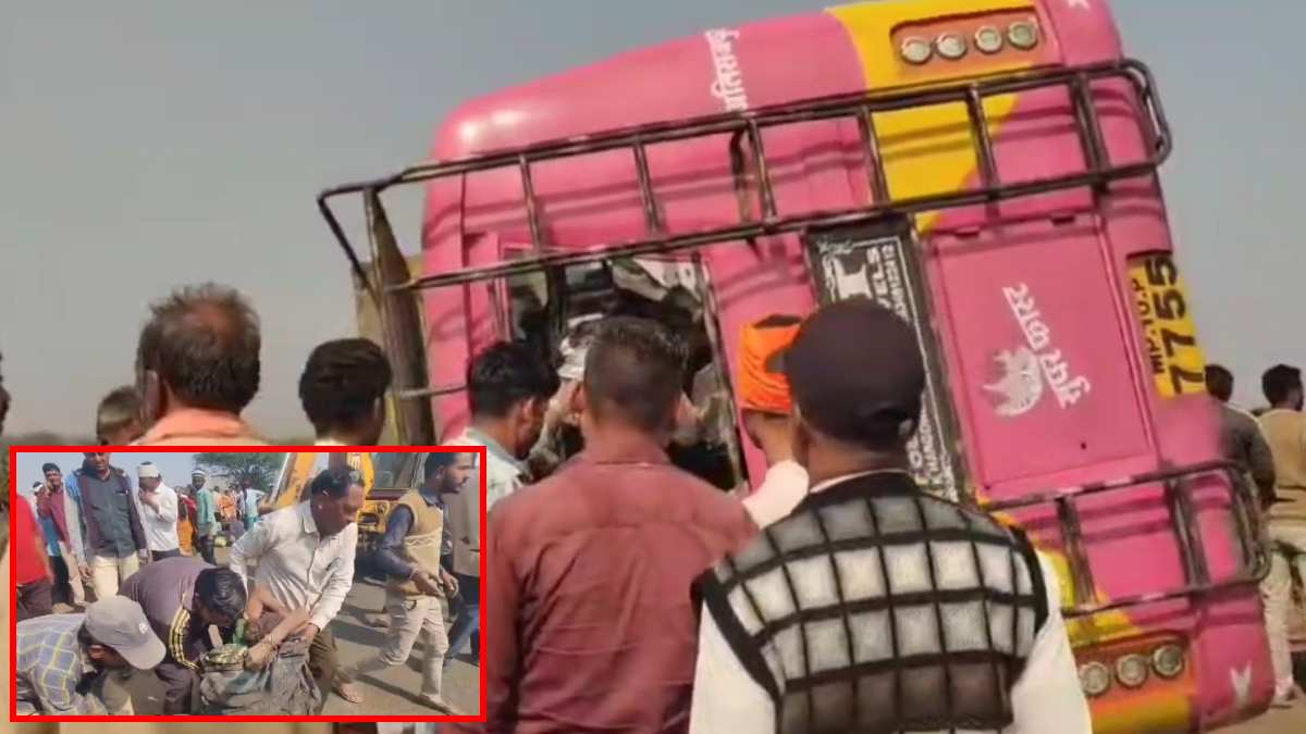 भीषण सड़क हादसे में 4 मौत: तेज रफ्तार बस अनियंत्रित होकर पलटी, 20 से अधिक यात्री घायल