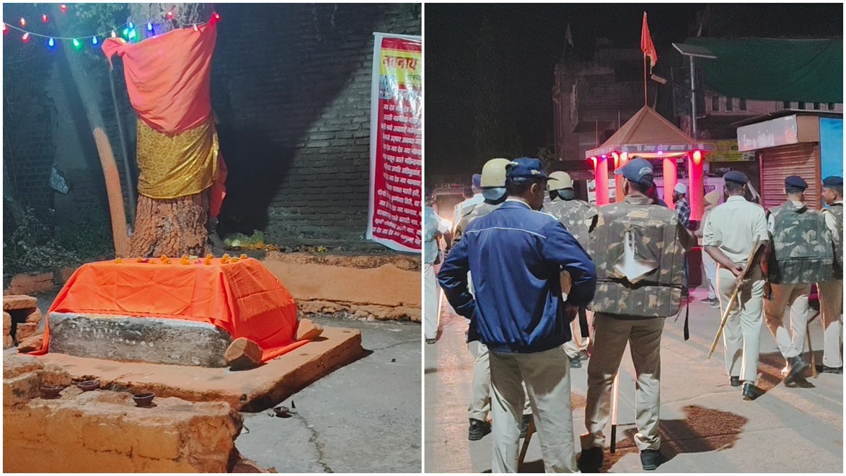 धार्मिक स्थल पर दो समुदाय का दावा: आपसी तनाव के बाद पत्थरबाजी, महिला समेत 4 लोग घायल, छावनी में तब्दील हुआ गांव