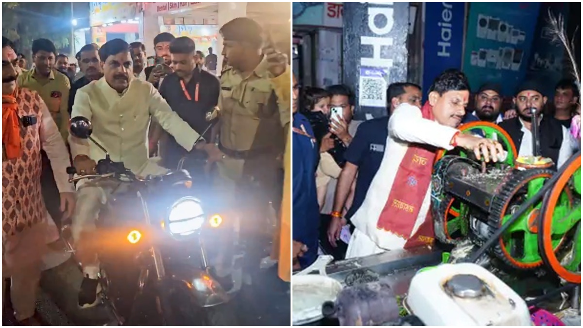 पहले बाइक चलाई, फिर पैदल चलकर लोगों से की मुलाकात, दिव्यांग दंपति को मेले में दिलाई दुकान, चरखी चलाकर निकाला गन्ने का रस, CM मोहन यादव ने इस तरह मनाई दिवाली