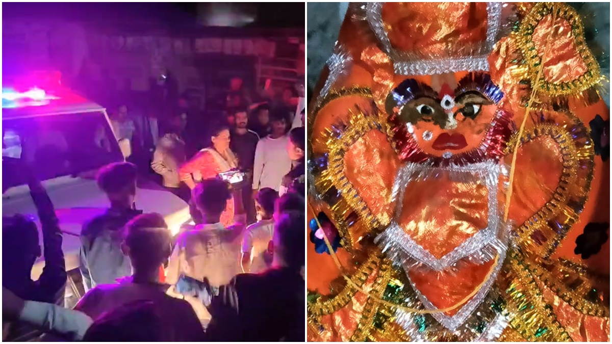 गुना में बालाजी की प्रतिमा का अपमान: असमाजिक तत्वों ने किया गंदा, इलाके में तनाव का माहौल, तहसीलदार की गाड़ी को रोका