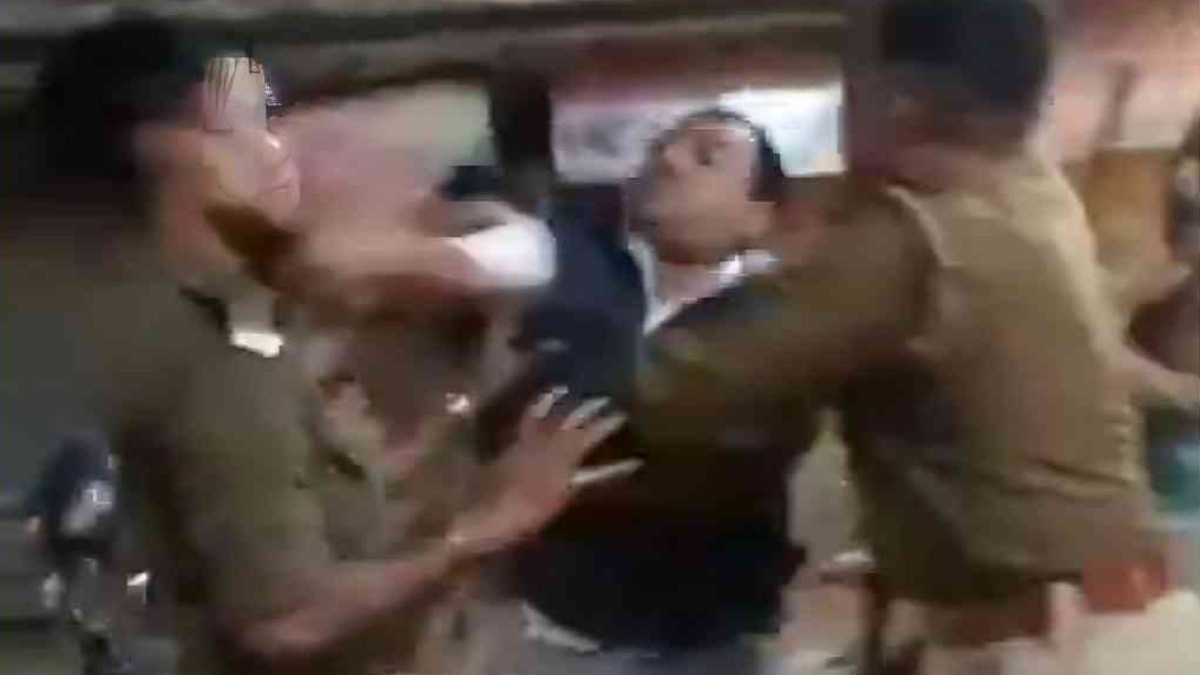 ये तो सरासर गुंडागर्दी है! बीजेपी नेता और उसके बेटे ने सिपाही को मारा थप्पड़, अपशब्द भी कहे