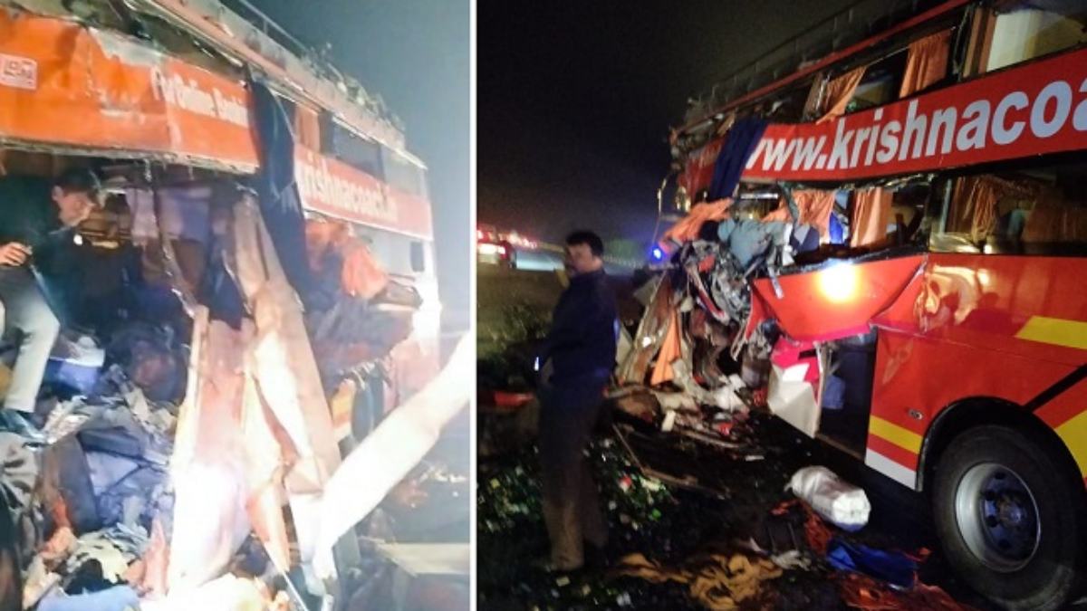 BREAKING : यमुना एक्सप्रेस वे पर बड़ा हादसा, बस और ट्रक में भिड़ंत, 5 की दर्दनाक मौत