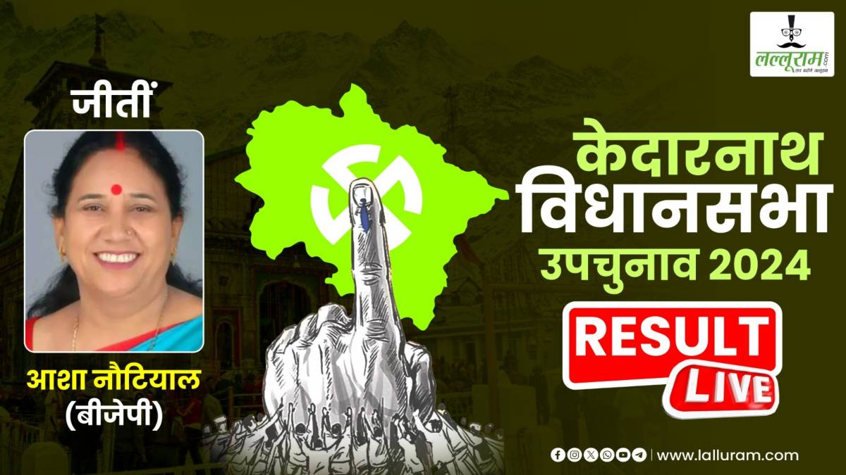 BREAKING : केदारनाथ में खिला कमल, आशा नौटियाल ने कांग्रेस के मनोज रावत को दी शिकस्त