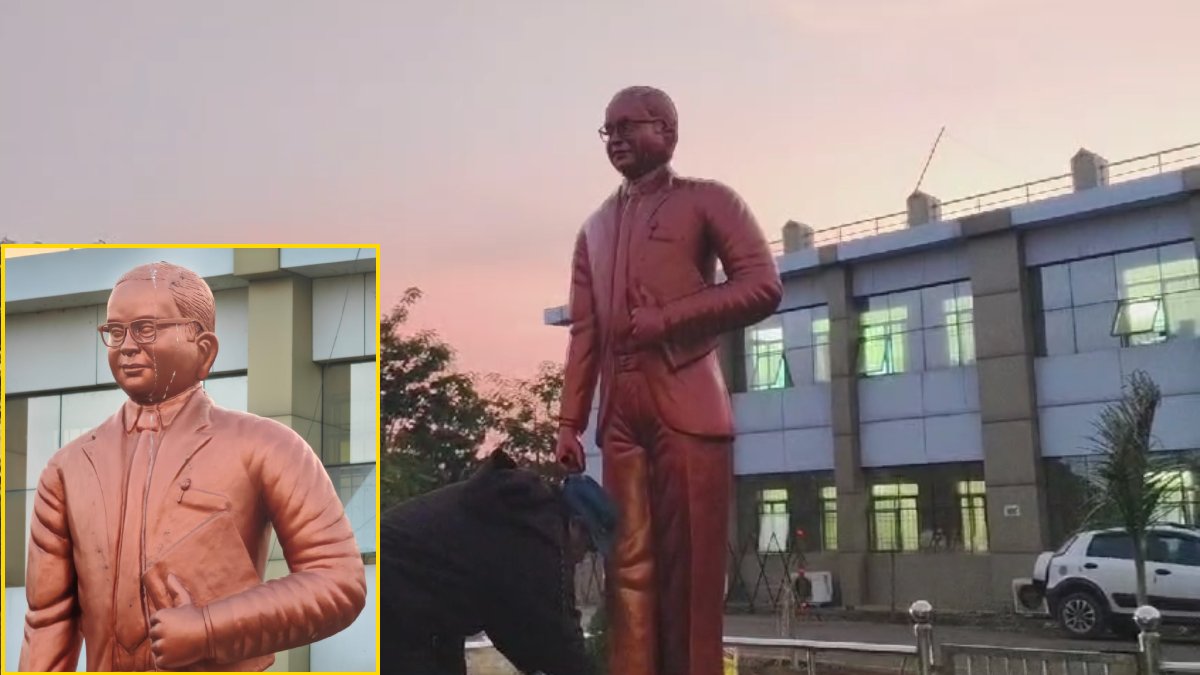 संविधान दिवस पर प्रशासन की बड़ी चूक: संविधान निर्माता बाबा साहेब की प्रतिमा धूल और गंदगी से रही सनी, शाम होते नींद से जागे अधिकारी