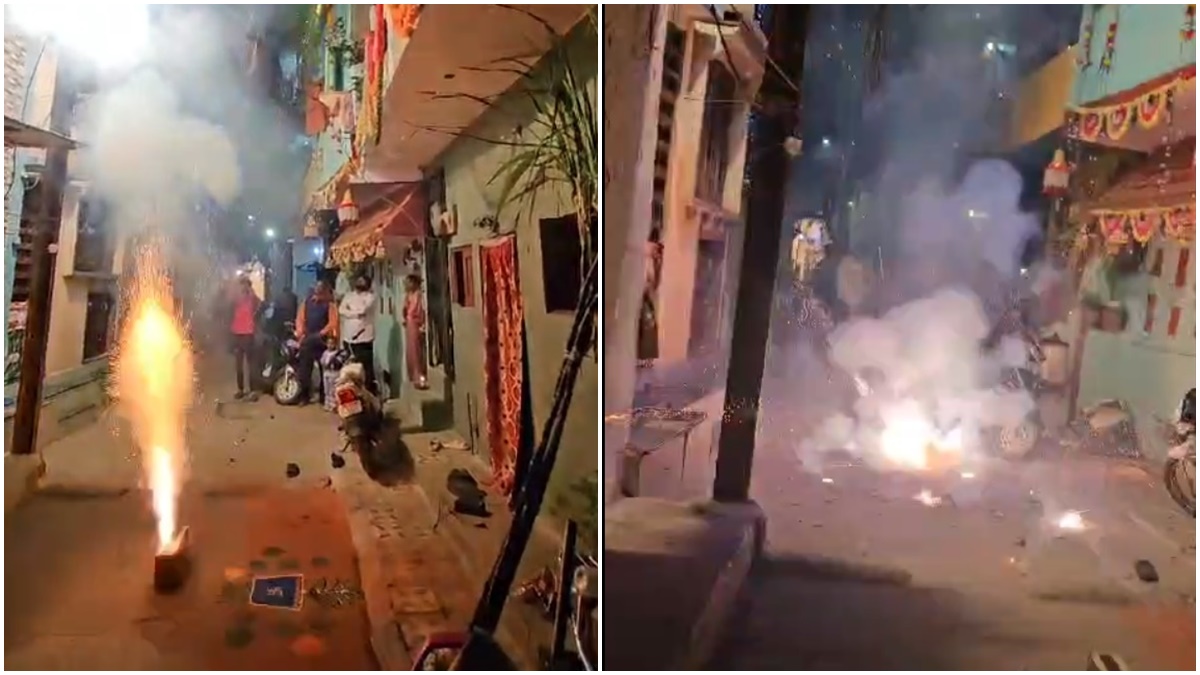 इंदौर: छत्रीपुरा में जिस जगह पटाखा फोड़ने पर हुआ था साम्प्रदायिक तनाव, आज वहीं हुई जमकर आतिशबाजी