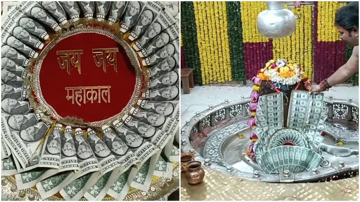 बाबा महाकाल का विदेशी भक्त: दान पेटी में डाल गया अमेरिकी डॉलर से बनी माला, पुजारियों देखा तो हो गए हैरान