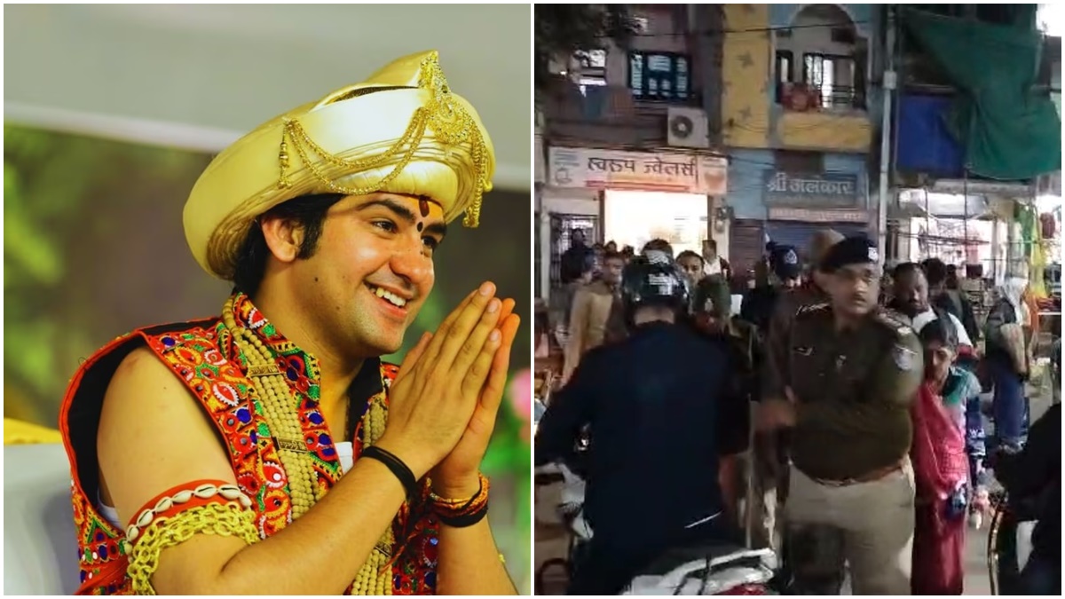 पंडित धीरेंद्र शास्त्री कल जाएंगे इंदौर: हिंदू युवा सम्मेलन को करेंगे संबोधित, पुलिस ने बाजार में चलाया चेकिंग अभियान