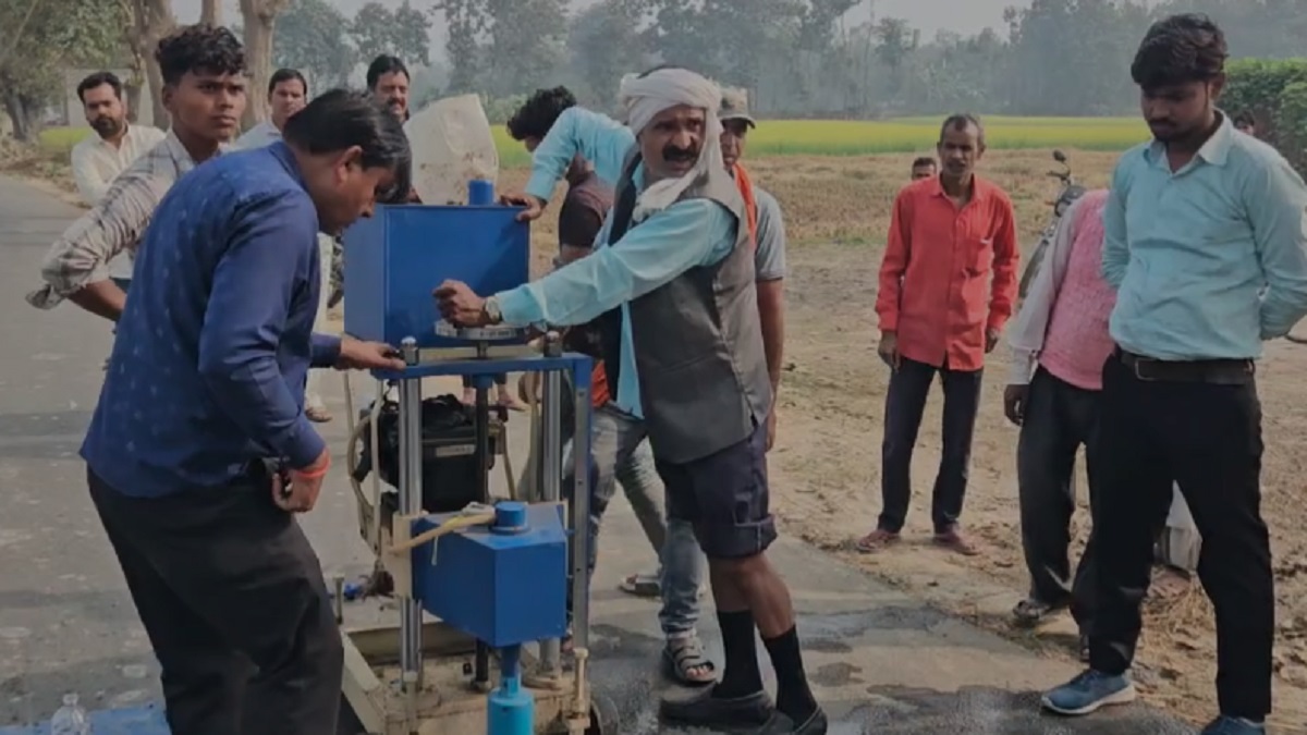 सड़क निर्माण में हो रही धांधली… भाजपा विधायक ने की शिकायत, लोक निर्माण विभाग ने की जांच