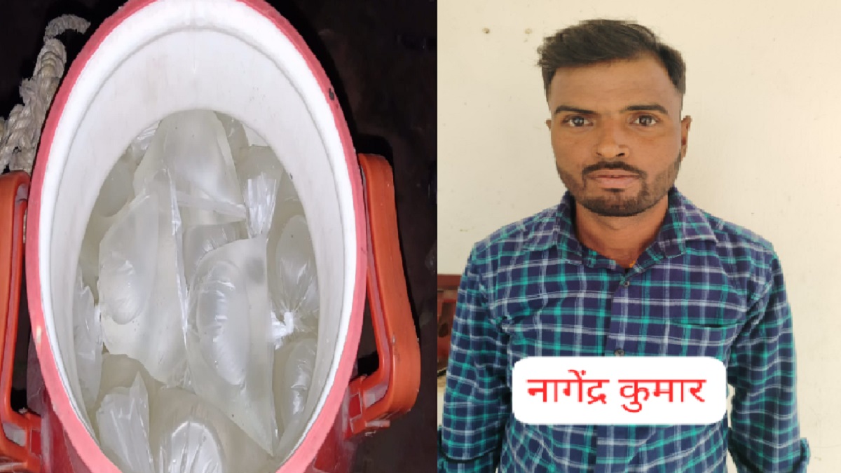 दूध के डब्बे में शराब की तस्करी, पुलिस ने 40 लीटर देसी शराब के साथ तस्कर को किया गिरफ्तार