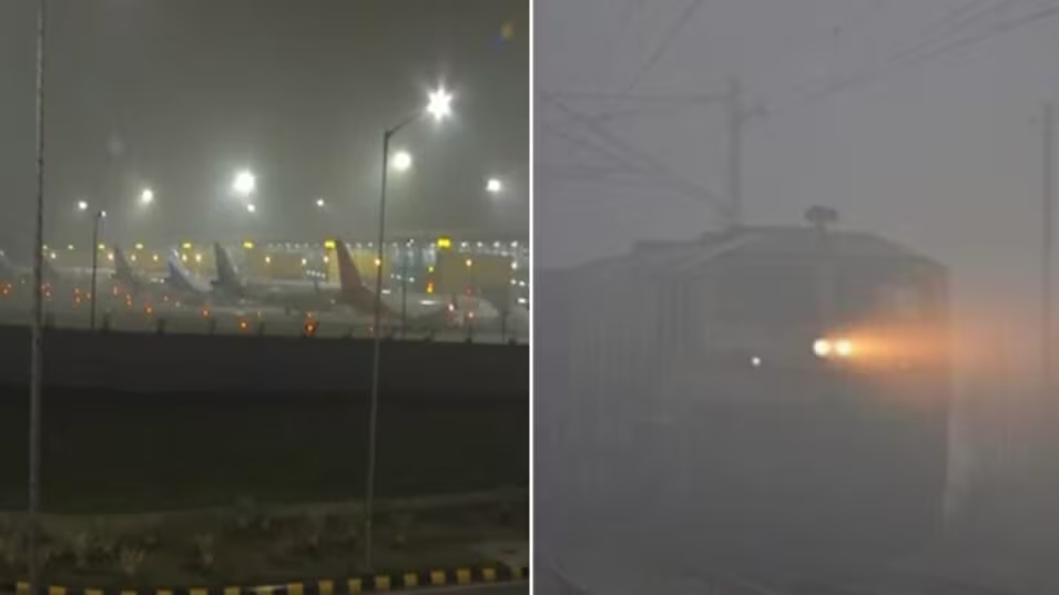 Dense Fog in Delhi-NCR: दिल्ली-NCR में छाई घने कोहरे की चादर, रेल-हवाई यातायात पर असर, 20 से ज्यादा ट्रेनें लेट, IGI ने जारी की एडवाइजरी