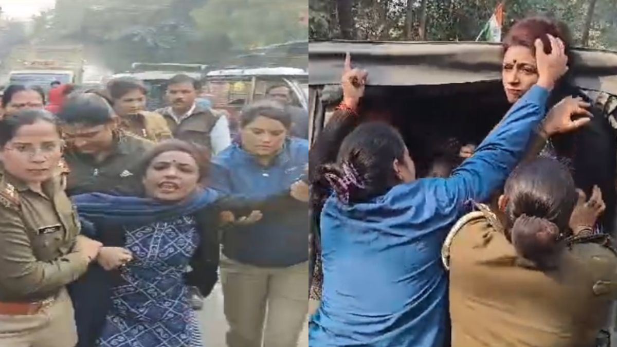 विधानसभा घेराव : पुलिस ने महिला कांग्रेस अध्यक्ष को आवास से किया गिरफ्तार, जमकर हुई झूमाझटकी, रात से कर रखा था नजरबंद