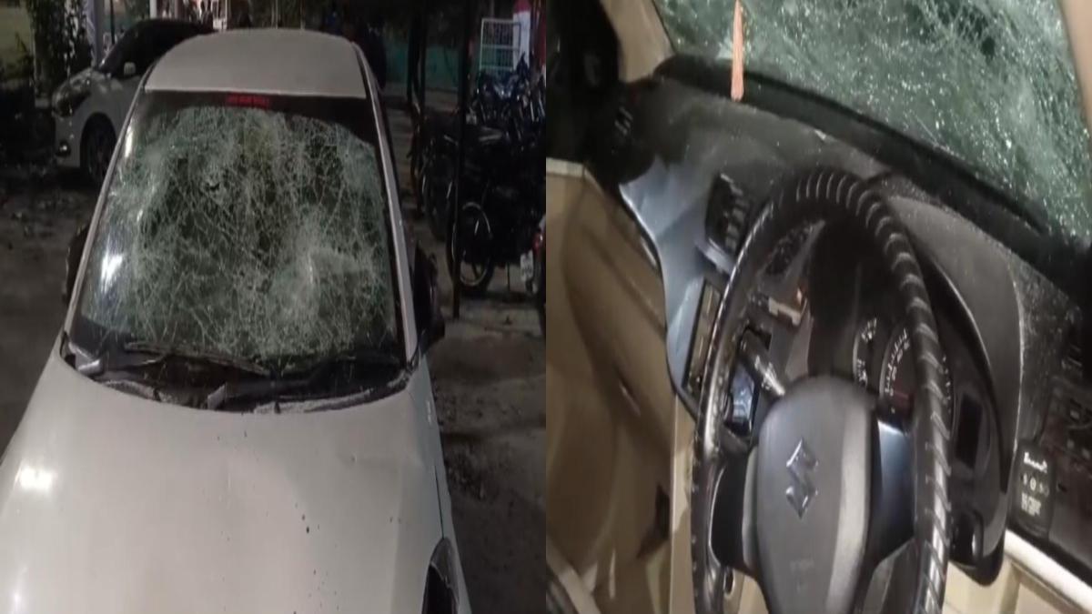 बड़ी खबर: महाप्रबंधक अधिकारी की कार पर हमला, घटना CCTV में कैद, ये रही वजह
