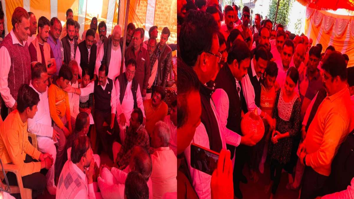 परमार दंपति के बच्चों से मिलने पहुंचे सज्जन सिंह वर्मा, 5 लाख रुपये की गुल्लक की भेंट, हर संभव मदद का किया वादा