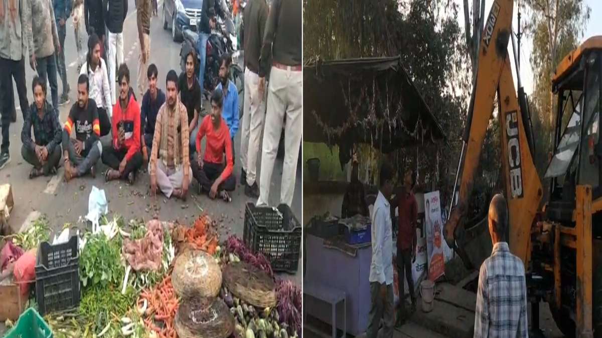 ये नगर पालिका की मनमानी नहीं तो और क्या? बिना नोटिस दिए गरीब की रोजी-रोटी पर चला दिया बुजडोजर, धरने पर बैठे भाजपा नेता