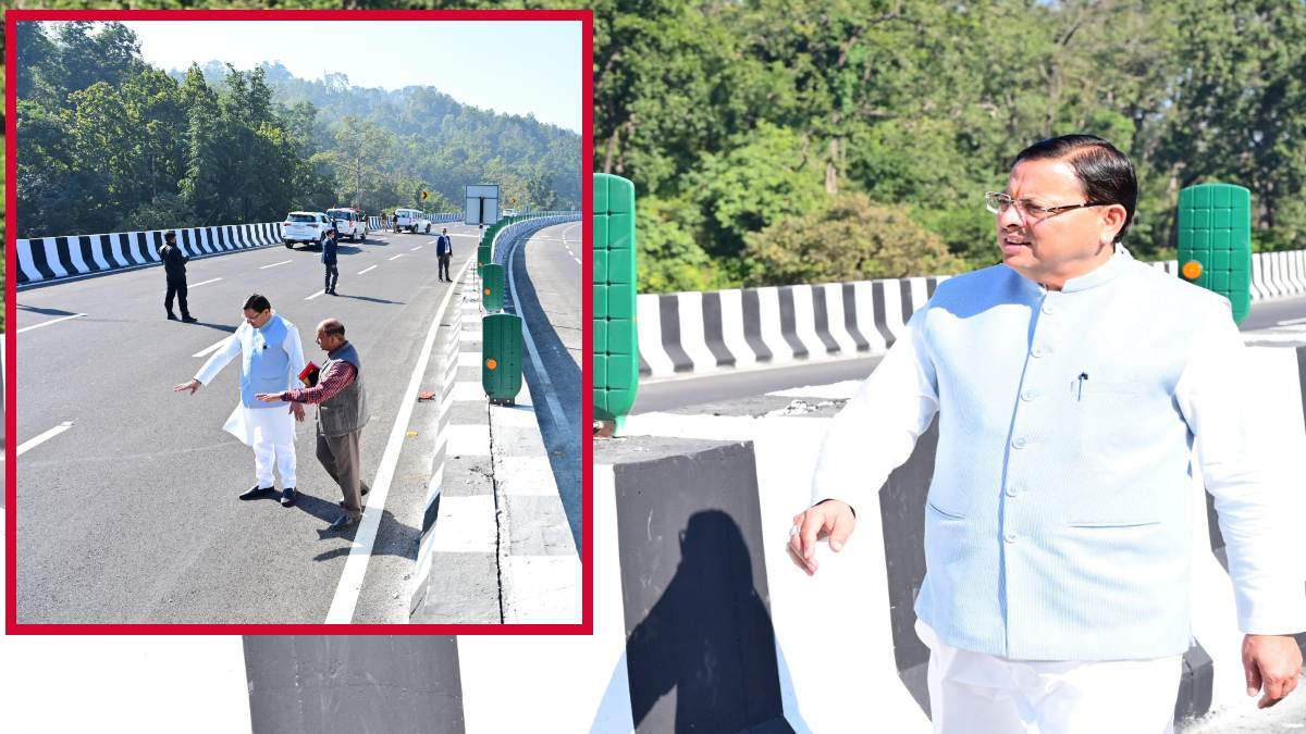 अंतिम चरण में दिल्ली-देहरादून एक्सप्रेसवे का निर्माण कार्य, सीएम धामी ने किया निरीक्षण