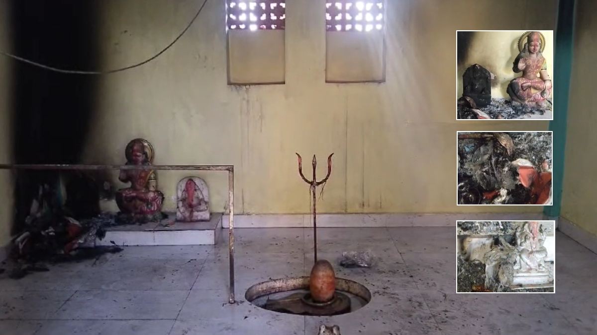 शिव मंदिर में असामाजिक तत्वों ने की आगजनी, मूर्तियों को किया खंडित, घटना से लोगों में भारी आक्रोश