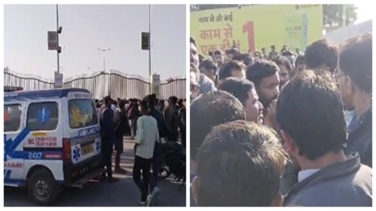 सड़क दुर्घटना में हुई युवक की मौत पर बवाल: सीमेंट प्लांट गेट के बाहर ग्रामीणों ने किया प्रदर्शन, मुआवजे और नौकरी की मांग, विधायक ने भी जताया विरोध  