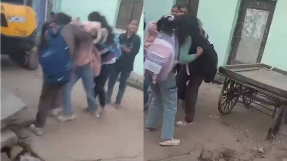 Viral Video: कोचिंग के बाद छात्राओं का हाई वोल्टेज ड्रामा, एक ने खींचे बाल तो दूसरे ने मारा थप्पड़, उकसाती रही भीड़
