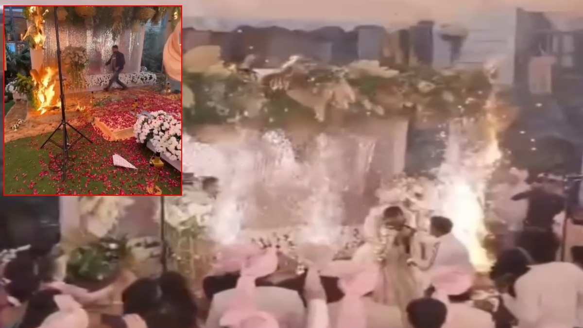 आग से दहक उठा शादी का मंडप: दूल्हा-दूल्हन ने भागकर बचाई जान, बारातियों में मची भगदड़