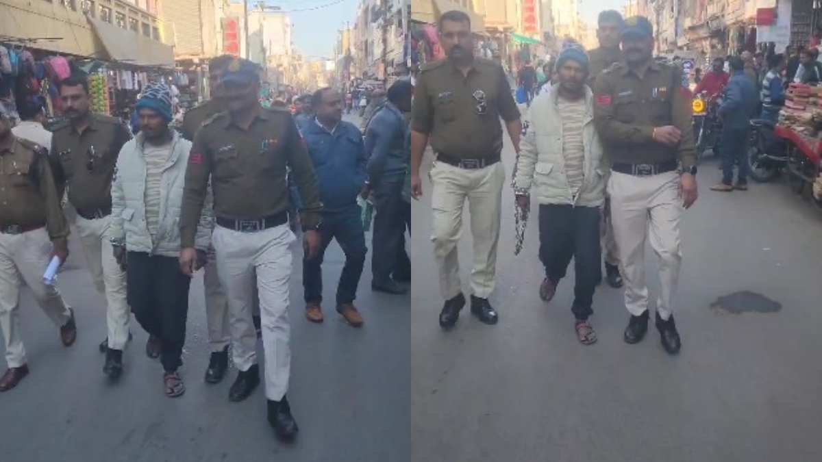 विदिशा में चाकूबाजी: बदमाश ने युवक के गले में किए वार, पुलिस ने गिरफ्तार कर निकाला जुलूस