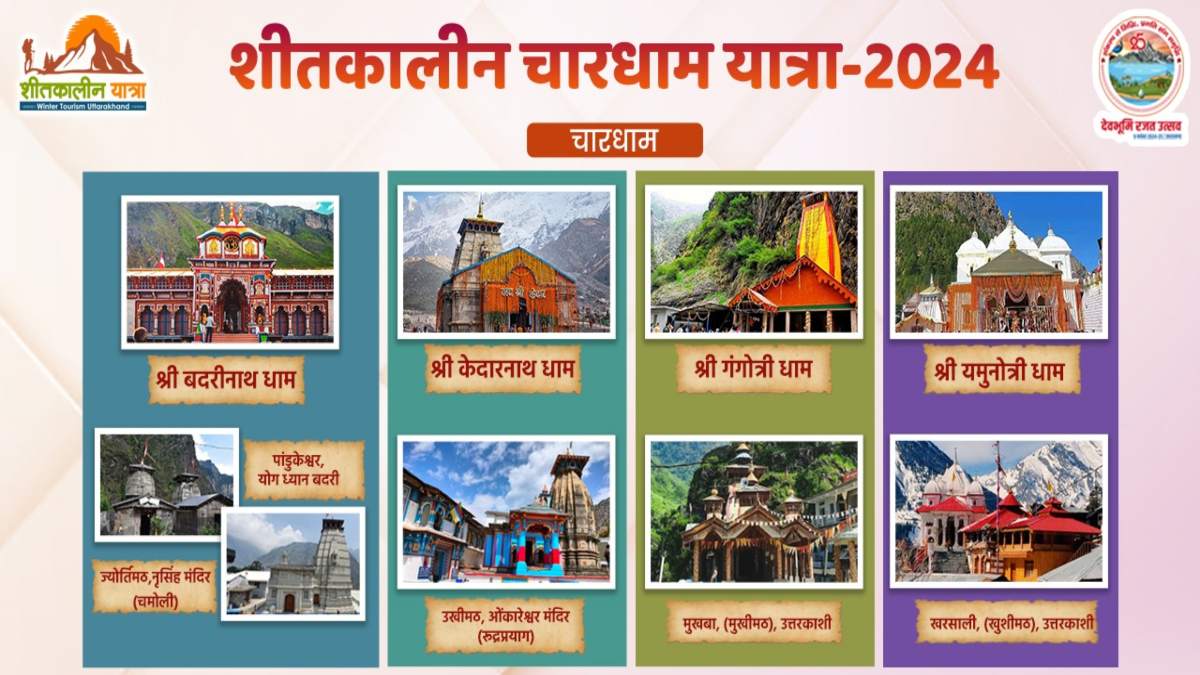 शीतकालीन चारधाम यात्रा शुरू, अब श्रद्धालु शीतकाल में इन तीर्थ स्थलों का कर सकते हैं दर्शन