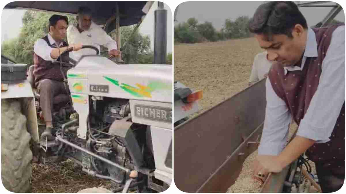 लहलहाती खेत के लिए माननीय की मेहनत: सांसद ने ट्रैक्टर पर आजमाया हाथ, गेहूं की बुवाई भी की