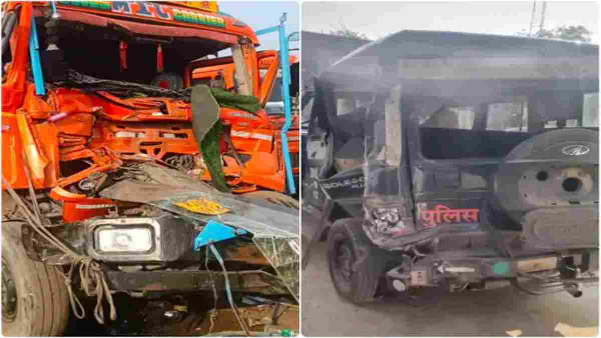 जयपुर में ट्रक ने पुलिस वैन को मारी टक्कर, कॉन्स्टेबल की मौत, दूसरा पुलिसकर्मी घायल